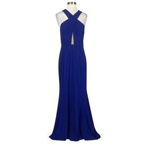Aqua | Dresses | Aqua Womens Formal Dress Size 2 Blue Backless Sleeveless  Long Evening Gown | Poshmark